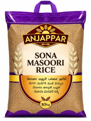 Zdjęcie produktu dla Ryż Sona Masoori Anjappar Kurnool Sona Masoori Rice 10kg - lekki