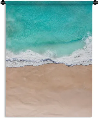Produktbild von MuchoWow® Wandteppich Wandbehang Strand - Meer - Golf 120x160 cm Tapisserie Dekoration Wandtuch - Wohnzimmer - Moderne