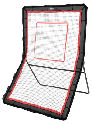 Obrázok produktu pre VEVOR lakrosový odbíjač na záhradu, volejbalová odbíjacia sieť 1,5 x 2,1 m, tréningové plátno na odbíjanie, hádzanie, bejzbal, softbal, návrat, nastaviteľný uhol, tréningová stena na streľbu s terčom