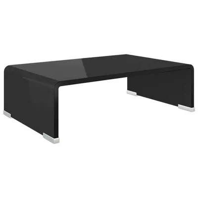 Produktbild von vidaXL TV-Tisch/Bildschirmerhöhung Glas Schwarz 40x25x11 cm
