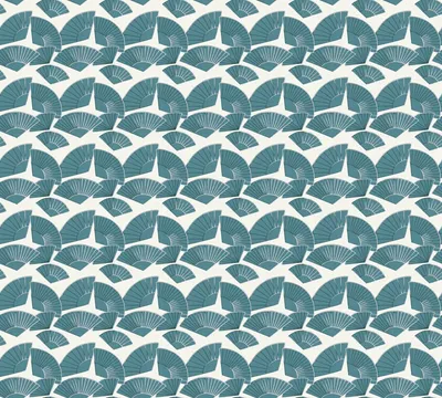 Produktbild von Karl Lagerfeld Wallpaper Designertapete Fan Luxustapete Vliestapete blau silber weiß metallic 10,05 m x 0,53 m