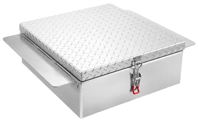 Immagine prodotto di VEVOR cassetta porta attrezzi per area di carico, cassetta in alluminio con piastra diamantata, organizzatore di magazzino, trasporta fino a 100 kg, ideale per camion, pick-up, area di carico, camper, rimorchio, 770x610x230 mm