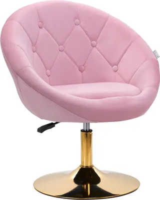 Immagine prodotto di 4Rico Poltrona girevole Qs-Bl12G Velluto Rosa