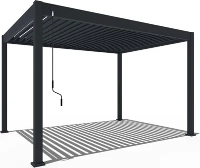Immagine prodotto di Pergola Weide Classic in alluminio 3x4 m con tetto a lamelle, indipendente, antracite