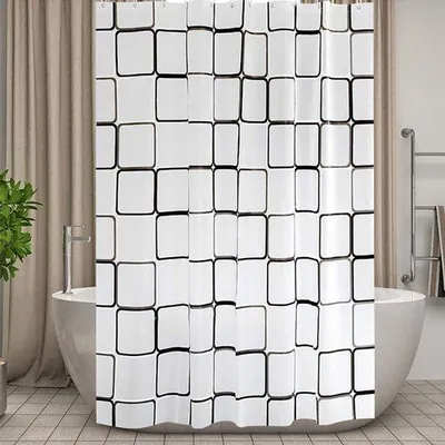 Produktbild von Famanu Duschvorhang 200 x 200 cm - schimmelresistent und wasserabweisend
