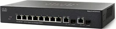 Produktbild von Cisco SG355-10P, Managed, L3, Gigabit Ethernet (10/100/1000), Power over Ethernet (PoE)