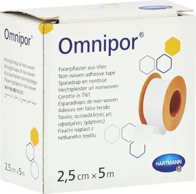 Image de Pansement de fixation Omnipor Hartmann en non-tissé (2,5 cm x 5 m)