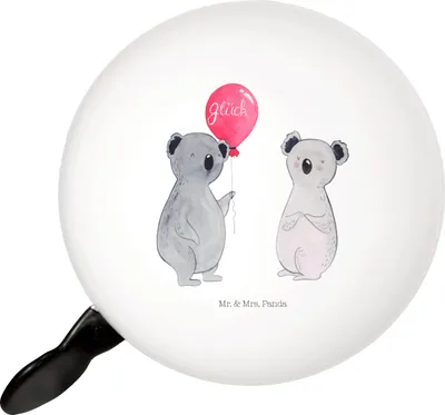Produktbild von Mr. & Mrs. Panda Fahrrad-Klingel Koala Luftballon - Weiß - Geschenk, Geburtstag, Party, Klingel Für Fahrrad, Fahrrad-Glocke, Fahrradklingel