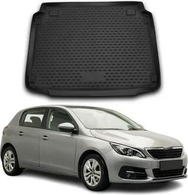 Image de Tapis de coffre pour Peugeot 308 2014-2021 Caoutchouc TPE Noir