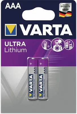 Produktbild von 1x2 Varta Ultra Lithium Micro AAA LR 03