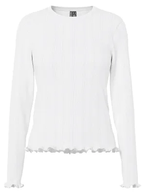 Produktbild von PIECES Female Oberteil mit Langen Ärmeln PCMARIE – Cloud Dancer