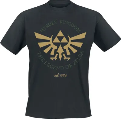 Produktbild von The Legend Of Zelda T-Shirt Herren Hyrule Crest schwarz XXL