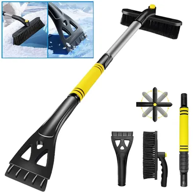 Produktbild von 3-in-1 Eiskratzer für Auto - Schneebesen mit Ausziehbarem Griff