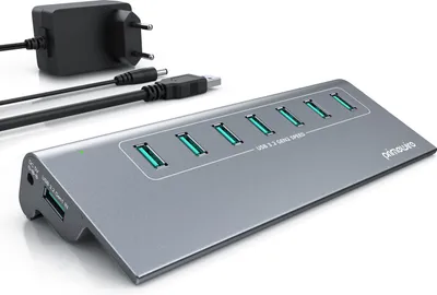 Produktbild von Hub Primewire USB 3.2 Gen2, 7-portowy rozdzielacz aktywny z zasilaczem, 10 Gbit/s