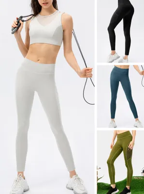 Produktbild von Damen-Sportleggings mit Tasche, enge Sportbekleidung für Yoga-Lauftraining