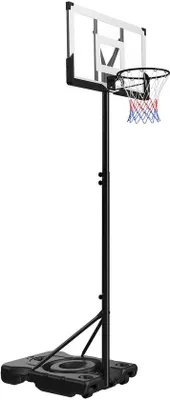 Imagen del producto de Canasta de baloncesto ajustable, portátil, para uso en exteriores. Altura: 125-305 cm. Color: