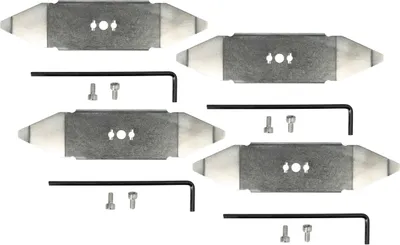 Produktbild von vhbw 4x Ersatz-Messer kompatibel mit Robomow PRD9000G, PRD9000R, 22BXGAKD619, PRD9000B, 22AXGAKD619 Rasenmäher - Ersatzklinge Silber, Edelstahl