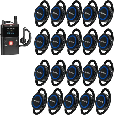 Produktbild von Retekess TT126R Zweiwege-Audio-Führungssystem, 280 m, Leichtgewichtig, Digitaltechnik, Ohrbügelempfänger. Geeignet für Fabrikbesichtigungen, Touristen