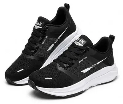 Produktbild von Damen Sneaker Turnschuhe NBK Sportschuhe Walking Dämpfung leicht - Schwarz/Weiß, Gr. 37