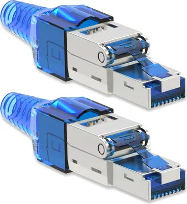 Produktbild von Netzwerkstecker Cat7 CAT 7 RJ45 Stecker 2x Steckverbinder werkzeuglos geschirmt