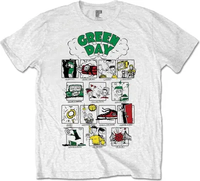Immagine prodotto di Green Day - Maglietta "Dookie RRHOF" per uomo/donna Unisex RO2296 (L) (Bianco)