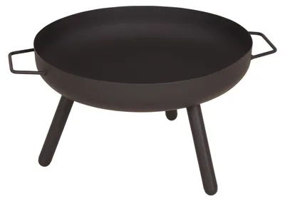 Produktbild von Feuerschale MARKUS - Eisen Schwarz 31x50x62cm | Feuerstelle für Garten Terrasse Feuer machen