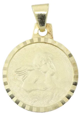 Produktbild von MIAMAR 1046980 Mädchen Anhänger Schutzengel 14 Karat (585) Gelbgold