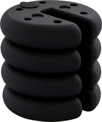 Produktbild von Pavillon Standfuß 4 Stk. Gewicht Partyzelt Pavillongewicht befüllbar bis 5 kg Gewichte für Pavillon Beschwerer für Pavillons Ø25 x 6 cm Schwarz