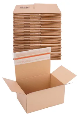 Produktbild von Automatik Karton - 60 Versandkartons mit selbstklebendem Deckel - Kartonagen 230 x 165 x 115 mm - VP35
