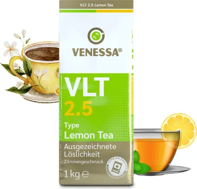 Obrázok produktu pre VENESSA VLT 2.5 Citrónový čajový nápoj 1kg ochutnávkové balenie Instantný čajový nápoj v prášku - Citrónový čajový nápoj v prášku - Vhodný do automatov - Veľmi dobre rozpustný