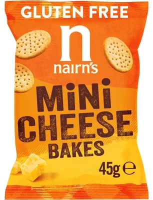 Produktbild von Nairn's Mini Käse Bakes Glutenfrei 45g – Knusprige glutenfreie Käse-Snacks