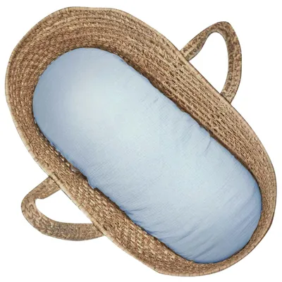 Produktbild von Spannbettlaken Jeanne - 70 x 30 cm - Blau | by SEVIRA KIDS