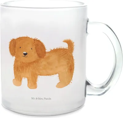 Produktbild von Mr. & Mrs. Panda Teetasse Hund Flauschig - Transparent - Geschenk, Teeglas, Hunde, Tee Tasse, Haferl, Hundemama, Pott, Niedlich, Süß, Häferl, Sprüche