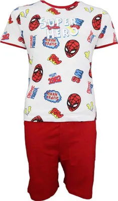 Produktbild von Marvel Spiderman Kinder Schlafanzug Pyjama kurz – Rot / 122