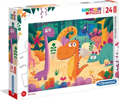 Obrázok produktu pre Clementoni Jurassic Friends puzzle 24 dielikov Dinosaury