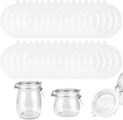 Obrázok produktu pre Gumové krúžky pre poháre, 68 x 92 mm, opakovane použiteľné silikónové, vzduchotesné, na konzervovanie