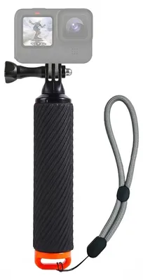 Produktbild von Schwimmender Handgriff Actioncam Halterung Schaumgriff - Rutschfest - Orange Schutzkappe - Sicherheitsschnur