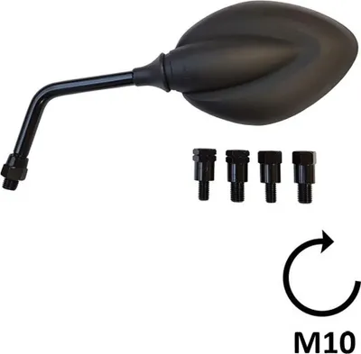 Imagen del producto de Bcr Universal con adaptadores M8/M10. Espejo retrovisor, color plateado. Plateado, talla única