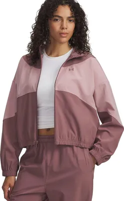 Produktbild von Under Armour Ua Rival Woven Jkt Hd - maroon mist, Größe:S