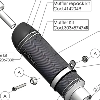 Zdjęcie produktu dla Zestaw części zamiennych do układu wydechowego LeoVince, model S1252