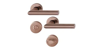 Produktbild von Hoppe Türdrücker Amsterdam Rosette WC Edelstahl kupferfarbig Drückergarnitur