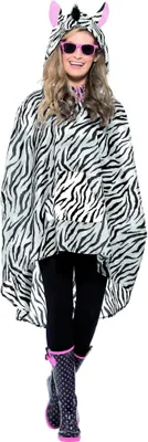 Produktbild von Festival Poncho Zebra - Fasching Halloween Kostüm