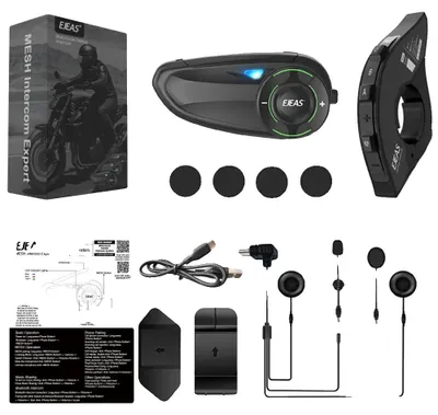 Obrázek produktu pro Interkomový systém, Bluetooth 5.1, vodotěsný (IP65), 1 kus Q8 a 1 kus EUC