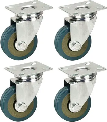 Produktbild von Famanu Drehrollen Hartgummi 50 mm Set von 4 - Schwerlast