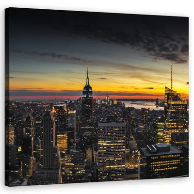 Produktbild von Leinwandbild städte & architektur - orange 30x30 cm Feeby orange wandbild bereit zum aufhängen