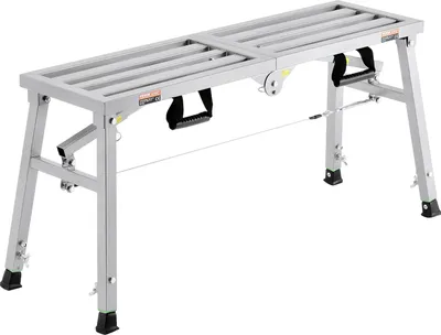 Produktbild von VEVOR Arbeitsplattform 500-740 mm, zusammenklappbare Trittleiter aus legiertem Stahl, tragbare Arbeitsbühne, Tragkraft 180 kg, Trittbank Hocker zum Malen von Trockenbauwänden, Reinigen, Waschen