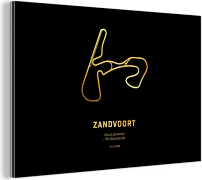 Produktbild von MuchoWow Wanddekoration Metall Metallbild Wandkunst 30x20 cm F1 - Zandvoort - Rennstrecke MuchoWow Aluminium Gemälde - Aluminiumgemälder