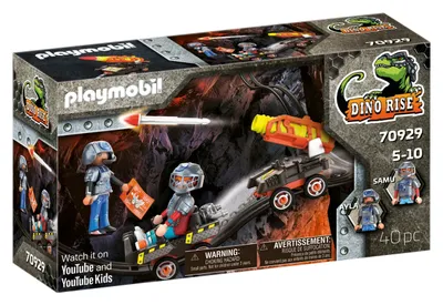 Image de PLAYMOBIL 70929 Dino Mine Fusée Kart