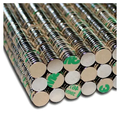 Produktbild von 20 selbstklebende Neodym-Magnete NdFeB Ø10x2 mm - 1,2 KG Haftkraft