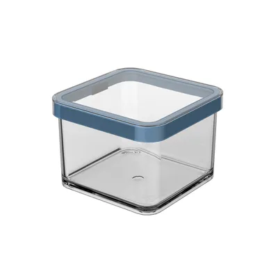 Produktbild von Rotho Loft, Kanister, Quadratisch, 0,5 l, Blau, Transparent, Kunststoff, Silikon